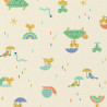 Printed Cotton TORTA Ecru / Green